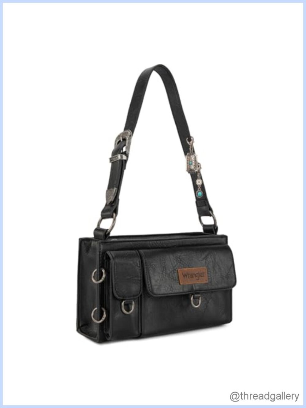 Wrangler Y2K Small Shoulder Bag Western Detachable Charms Purse
